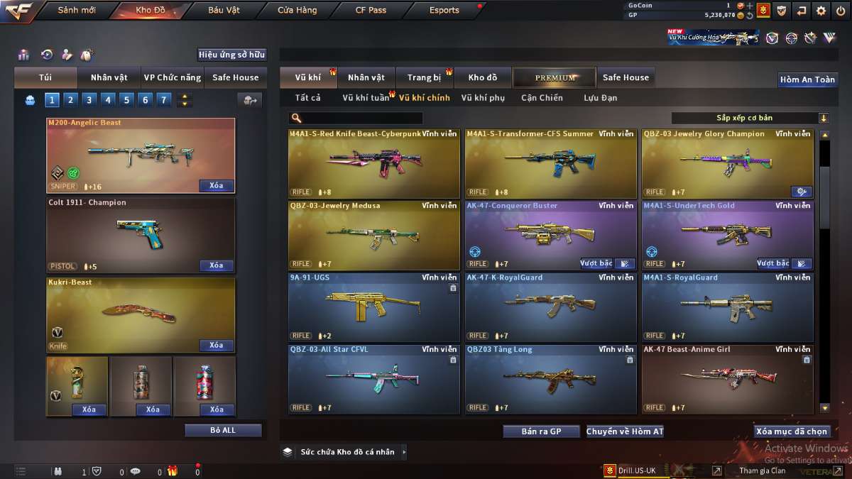 shop acc cf uy tin gia re